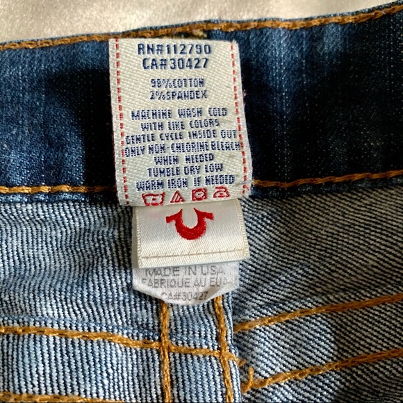 VTG Y2K True Religion Gold Low Rise Joey Jeans - Picture 15 of 17